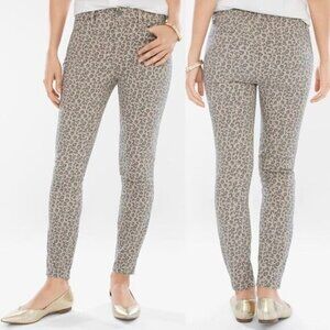 NYDJ For Chico's Skinny Jeans 6  Leopard Print Flawless Contour Cotton Viscose‎
